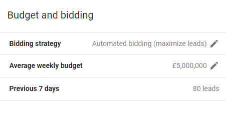 Set your budget